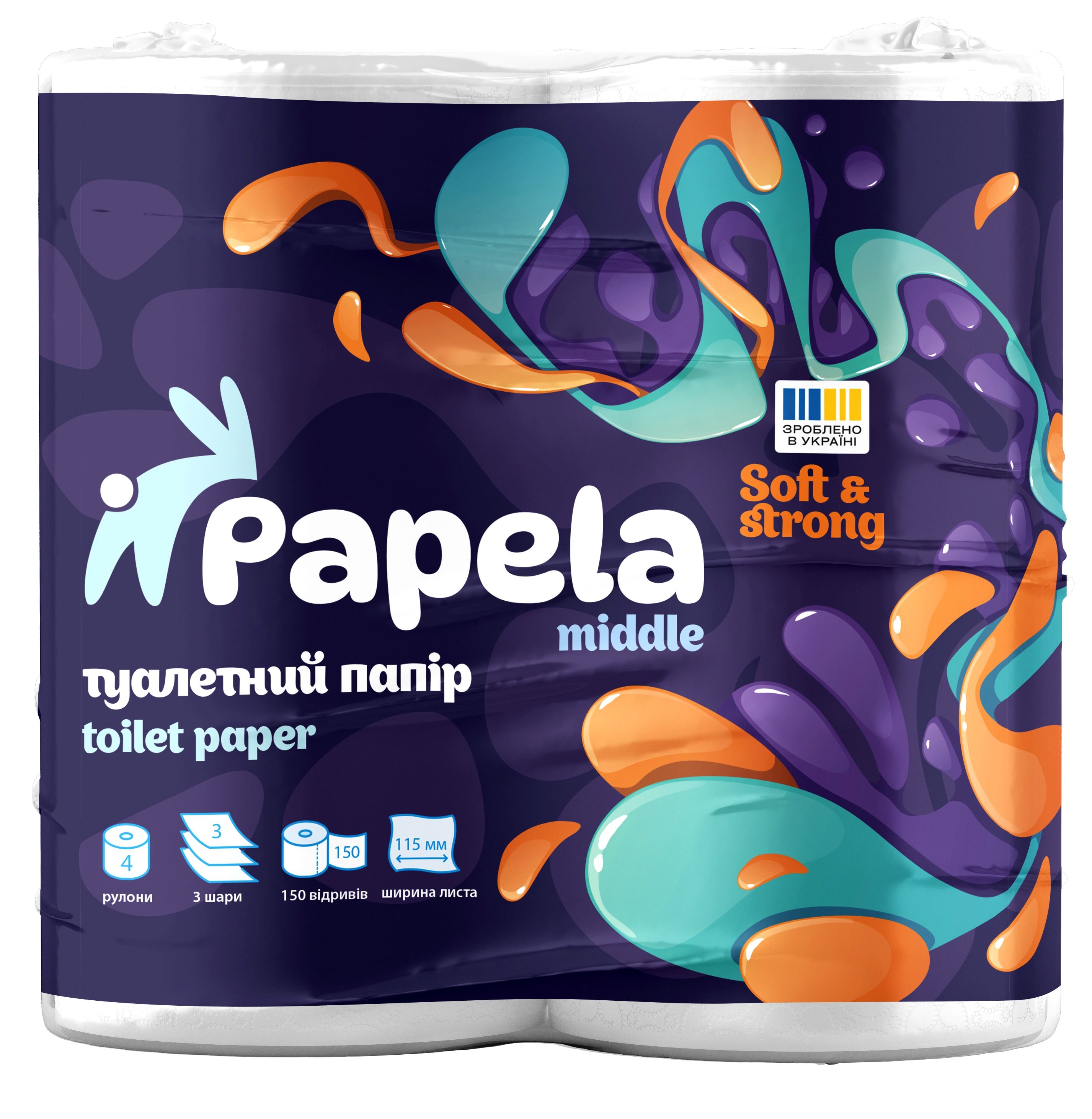 Туалетний папір Papela Middle 4 шт/уп